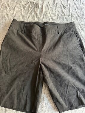 Hilary Radley Black Textured Dress Shorts